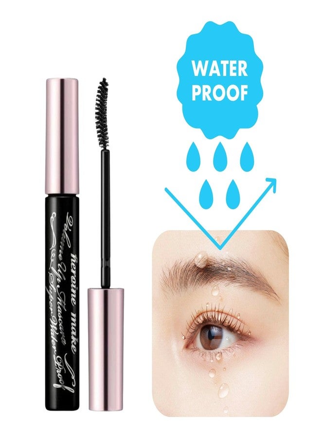 HEROINE MAKE by KISSME Volumizing Mascara Waterproof & Curvy Brush for Eye Makeup | Waterproof Mascara Volume & Length by Defining Fiber for Long-lasting Natural Eyelash Look, from Japan, Black, 1 EA - Image 2