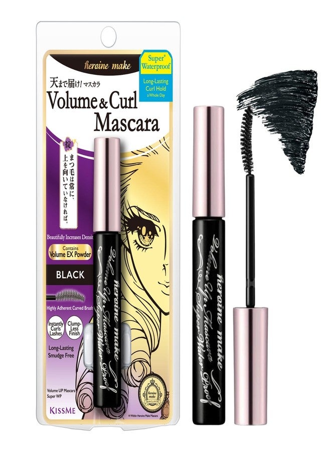HEROINE MAKE by KISSME Volumizing Mascara Waterproof & Curvy Brush for Eye Makeup | Waterproof Mascara Volume & Length by Defining Fiber for Long-lasting Natural Eyelash Look, from Japan, Black, 1 EA - Image 1