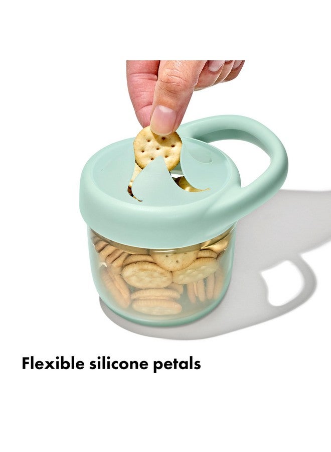 OXO Tot Snack Cup with Lid - 2 Pack, Opal and Blossom - Image 1