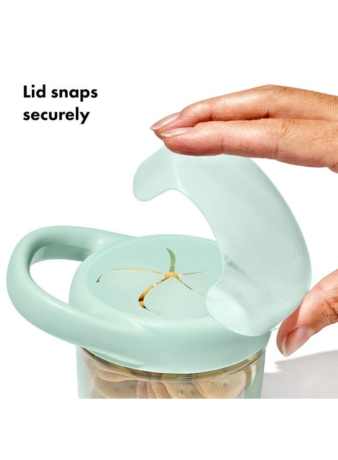 OXO Tot Snack Cup with Lid - 2 Pack, Opal and Blossom - Image 3