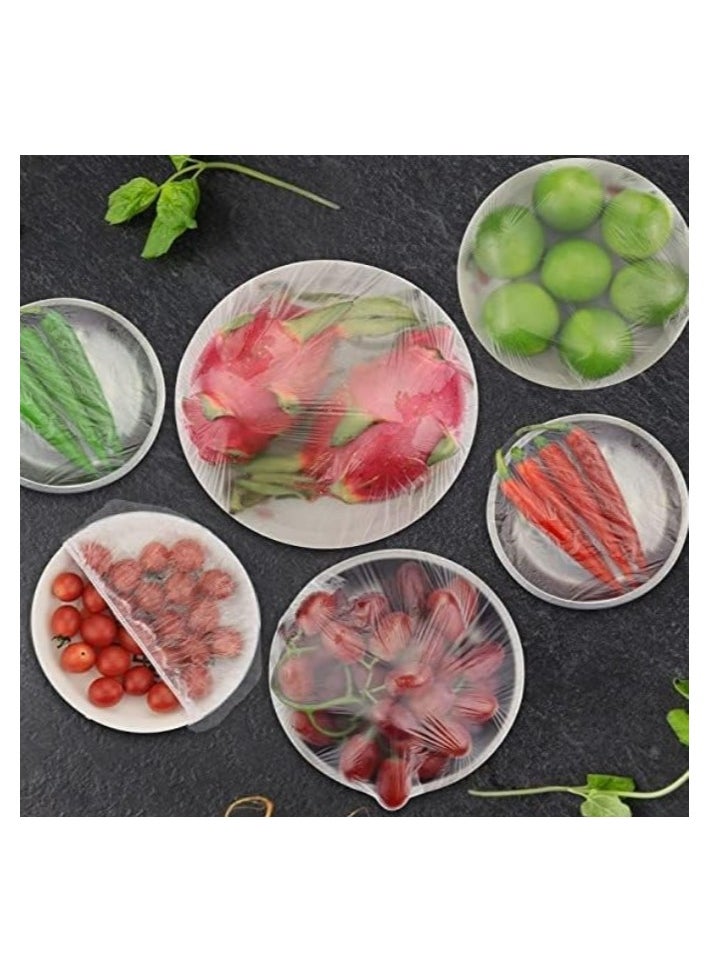Generic "100-Piece Food Storage Bags Set - Flexible and Stretchable Food Covers for Containers, Plastic Wrap for Family Use, Perfect for Meal Prep, Fruit, Vegetables, and Meat Storage. Reusable and Shrinkable Food Preservation Bags, Ideal for Dishes, Plates, and Bowls."  - Image 4