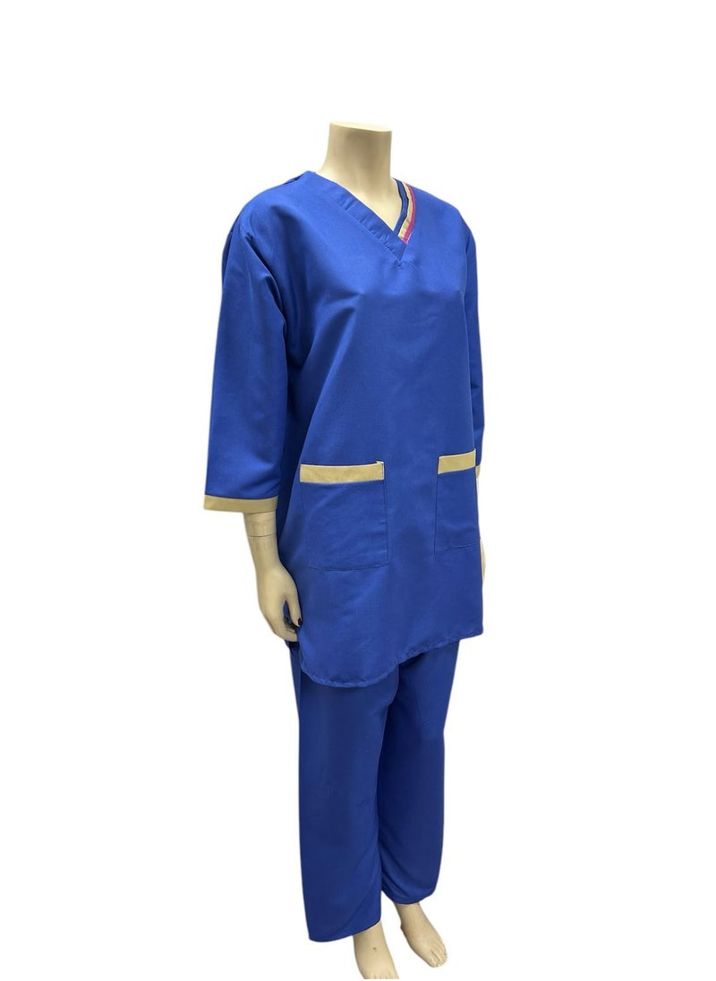 1home - Housemaid Uniform Maid Nanny Scrub Suit 4 piece set - Image 1