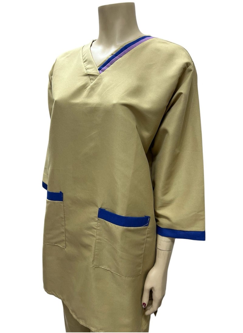 1home - Housemaid Uniform Maid Nanny Scrub Suit 4 piece set - Image 1