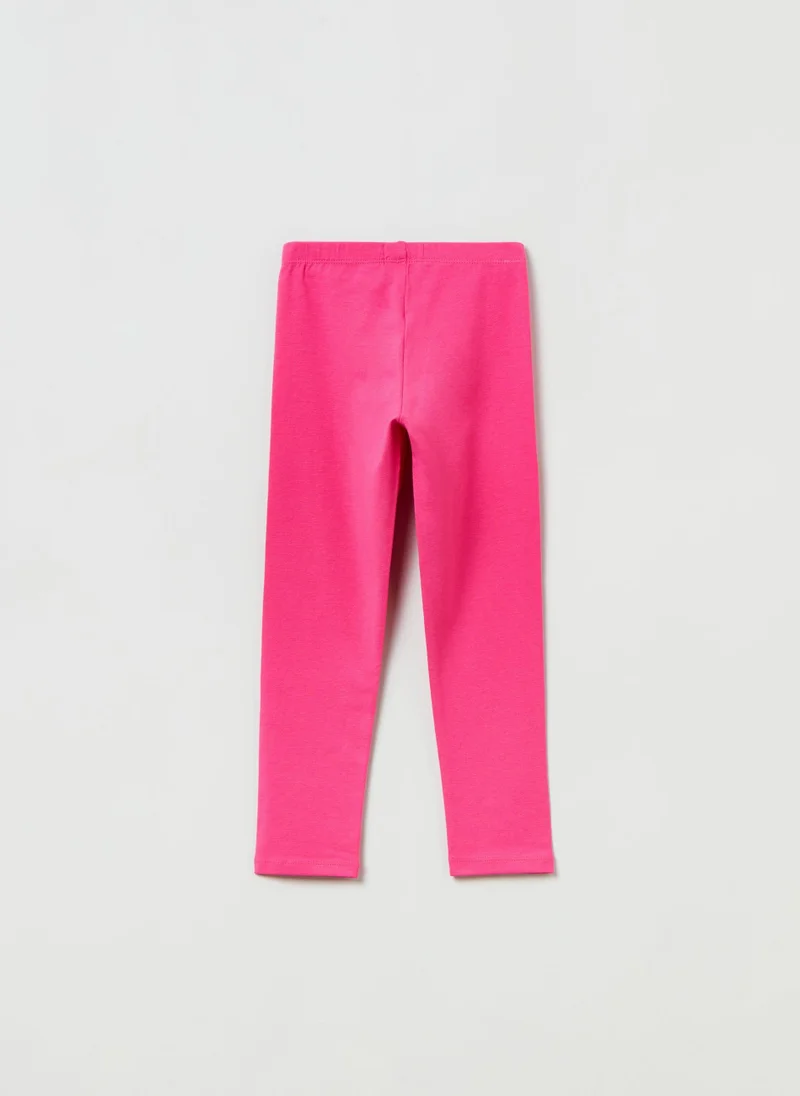 او في اس Stretch Cotton Leggings