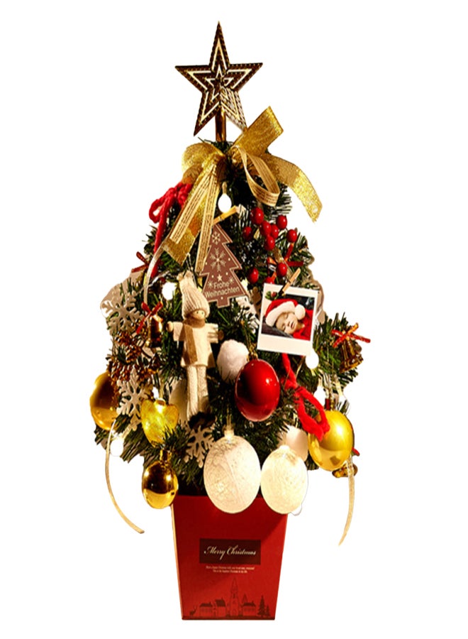 Mini Desktop Christmas Tree with LED Fairy Light 20 Inch Height Artificial Mini Christmas Decoration Tree for Home Office School Table Counter Decor - Image 1