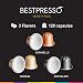 Bestpresso Coffee for Nespresso Original Machine 120 Aluminum pods Certified Genuine Espresso Variety Pack CaramelVanilla and Chocolate - Image 4