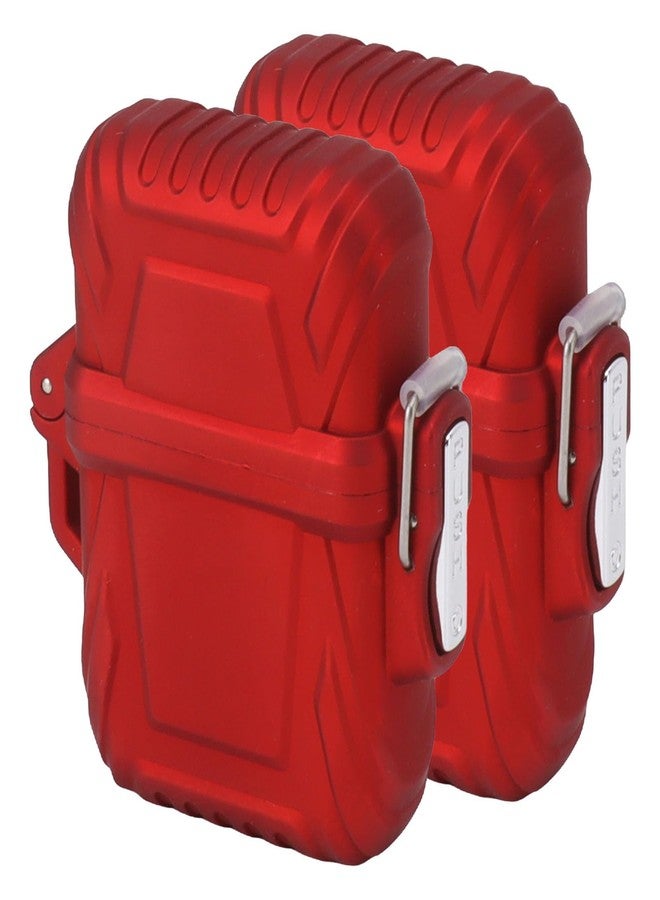 Jauarta 2PCS Torch Lighter Case IP56 Portable Torch Lighter Cover for Outdoor Camping Travel (Red) - Image 1