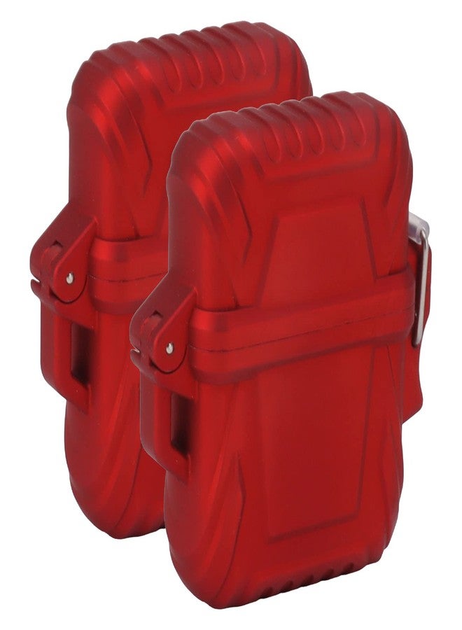 Jauarta 2PCS Torch Lighter Case IP56 Portable Torch Lighter Cover for Outdoor Camping Travel (Red) - Image 2