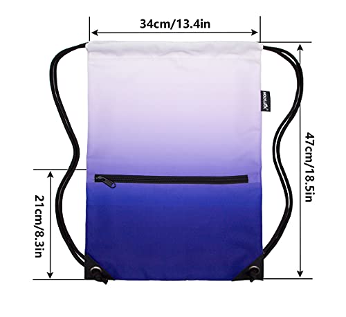HOLYLUCK Drawstring Backpack Bag Sport Gym Sackpack gradient purple - Image 3