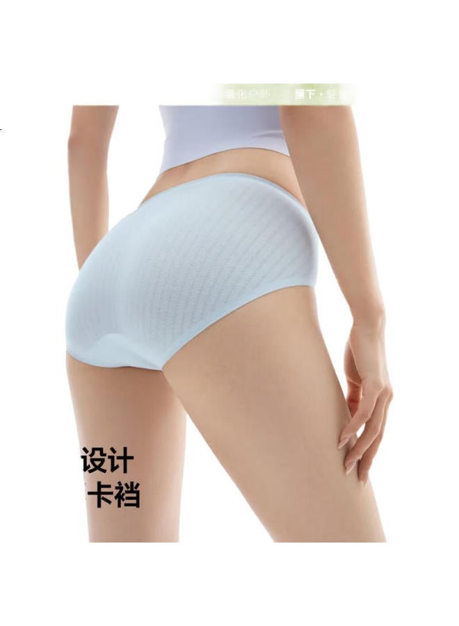 Beneunder Jiaoxia A-Class Comfortable Pure Cotton Underwear For Women, 100% Cotton Antibacterial Crotch Seamless Natural Waist Triangle Panties, 4 Pieces, 25 New Style - Image 3