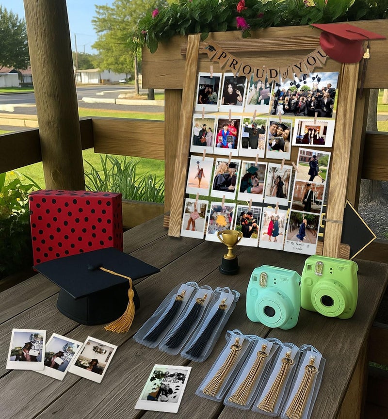 VIBNRIX Class of 2025 Wooden Picture Frame Collage with Adjustable Jute Cords and Clips, Graduation Decorations 2025, Rustic Graduation Photo Display for Table & Wall Decor - Image 3