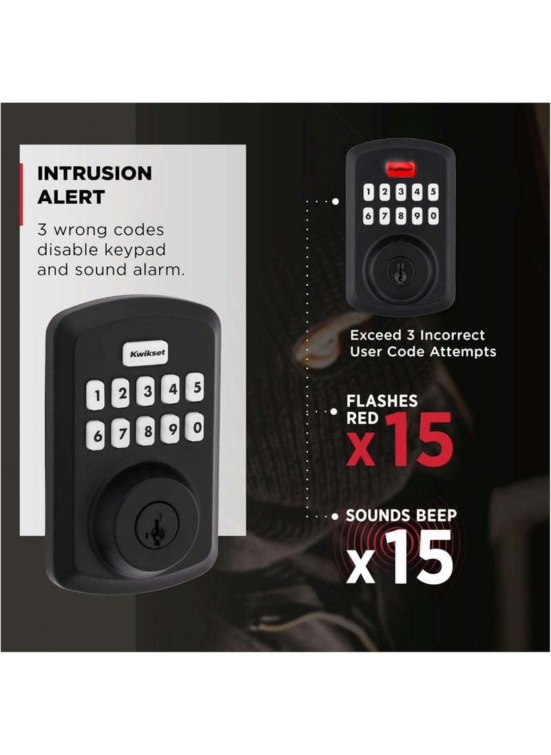 Kwikset Kwikset 9250TRS15S Transitional Powerbolt 2 Electronic SmartCode Deadbolt SmartKey with RCAL Latch and RCS Strike Satin Nickel Finish  - Image 5