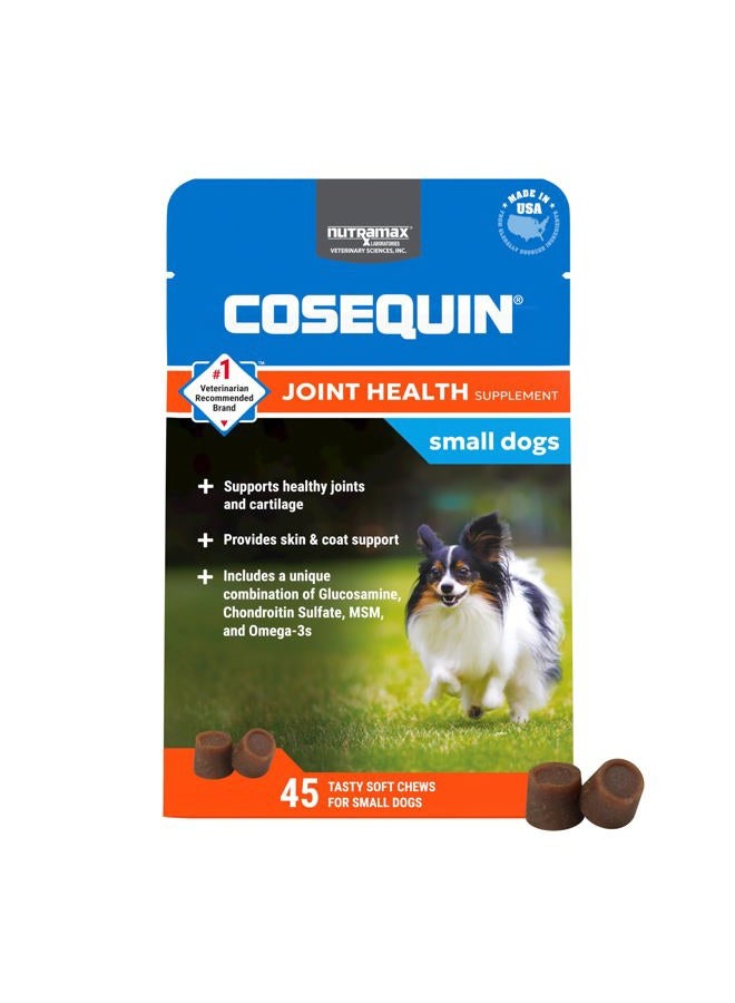Nutramax Laboratories Cosequin Minis Maximum Strength Joint Health Supplement - With Glucosamine, Chondroitin, MSM, and Omega-3's, 45 Soft Chews - Image 1