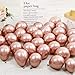 EASUTE 100pcs 5inch Tiny Rose Gold Silver Chrome Metallic Latex Balloons for Birthday Party Bridal Baby Shower Engagement Wedding Party Decorations Rose Gold Silver - Image 2