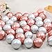EASUTE 100pcs 5inch Tiny Rose Gold Silver Chrome Metallic Latex Balloons for Birthday Party Bridal Baby Shower Engagement Wedding Party Decorations Rose Gold Silver - Image 4