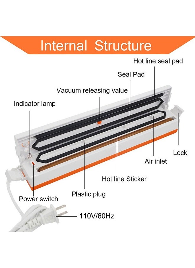 Arabest Portable Vacuum Sealer, Automatic Sealer for Food Storage, Easy to Use Compact Food Preservation Sealing Machine for Home & Kitchen  - Image 2
