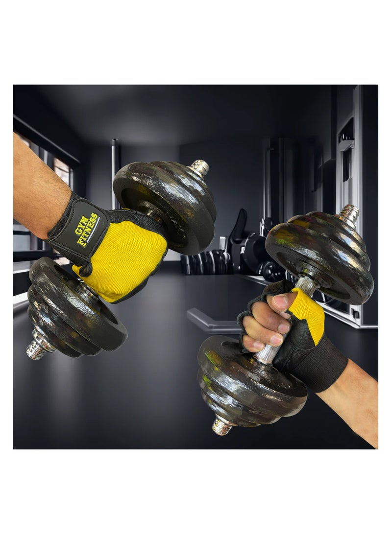 Spall Real Leather Weight Lifting Gloves Exercise Gloves Breathable Gym Gloves Weight Lifting Gloves For Men And Women Fingerless Workout Gym Gloves With Wrist Support Crossfit Lifting Training Cycling  - Image 2