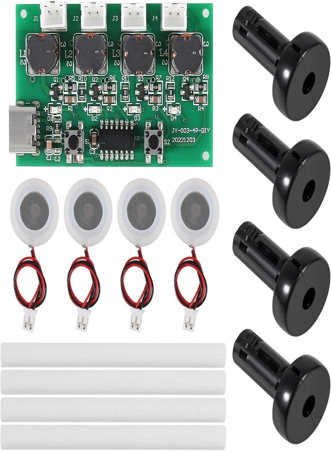 Electrobot Egg Incubator Electronics Kit | XH-M452 Temp & Humidity Controller, 4 Mist Makers, 2 Fans, Adapter, Bulb Holder, Switch, DC Jack - DIY Controller Kit for Custom Incubators - Image 3