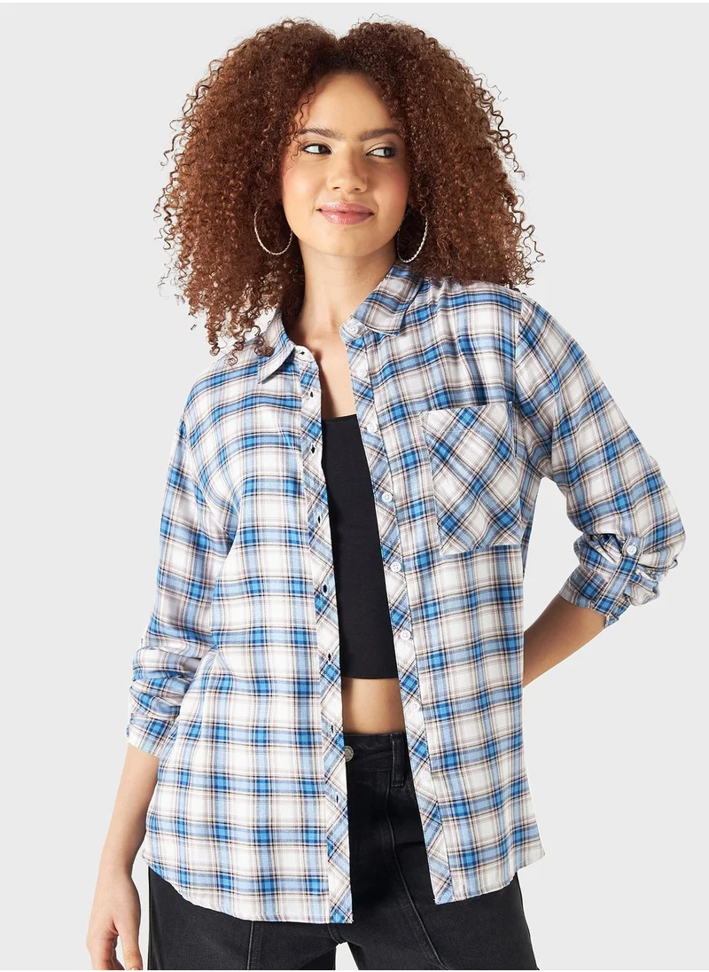 لي كوبر Checked Button Down Shirt