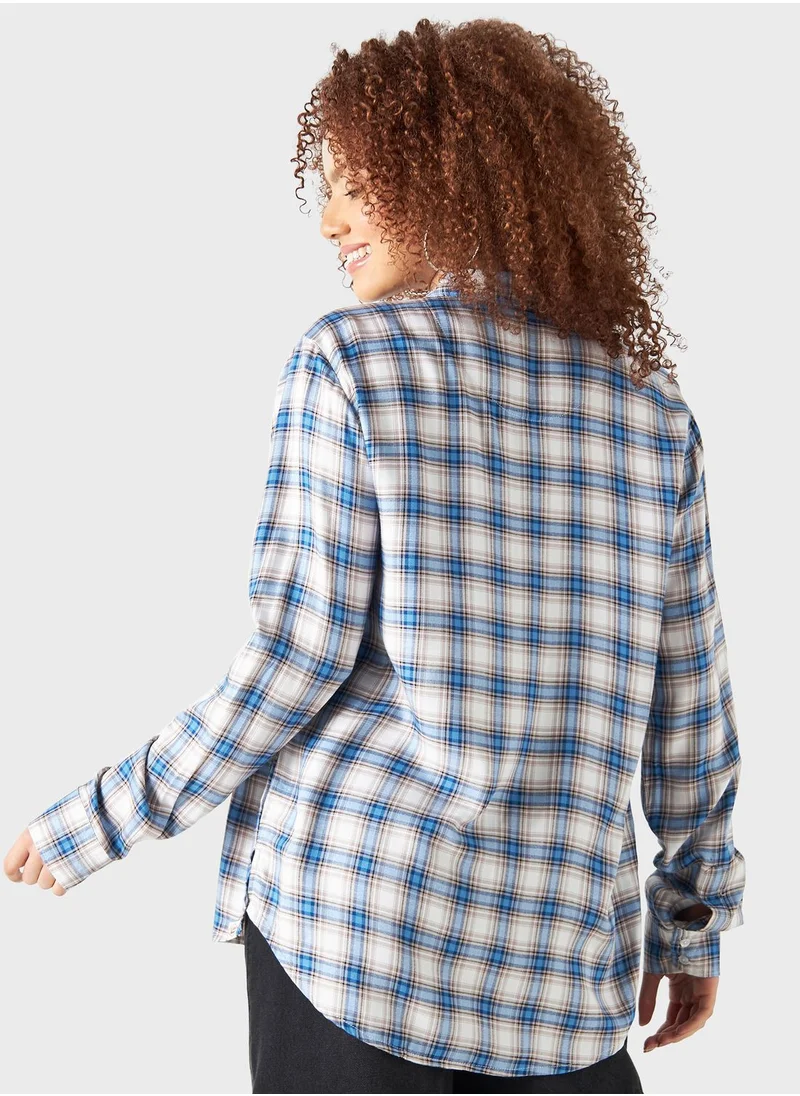 لي كوبر Checked Button Down Shirt