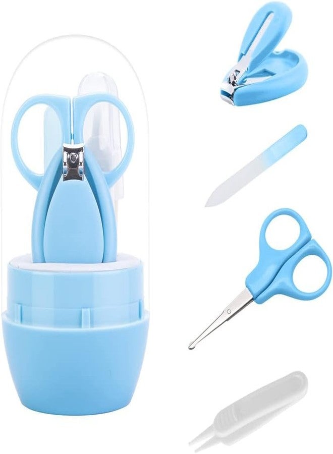 ZEELPETAL مجموعة العناية بالأظافر للأطفال حديثي الولادة 5 في 1 من ZEELPETAL، تتضمن قصافة أظافر للأطفال، وملقط، ومبرد أظافر، وأداة تنظيف الأذن، ومقص - متعددة الألوان. - Image 1