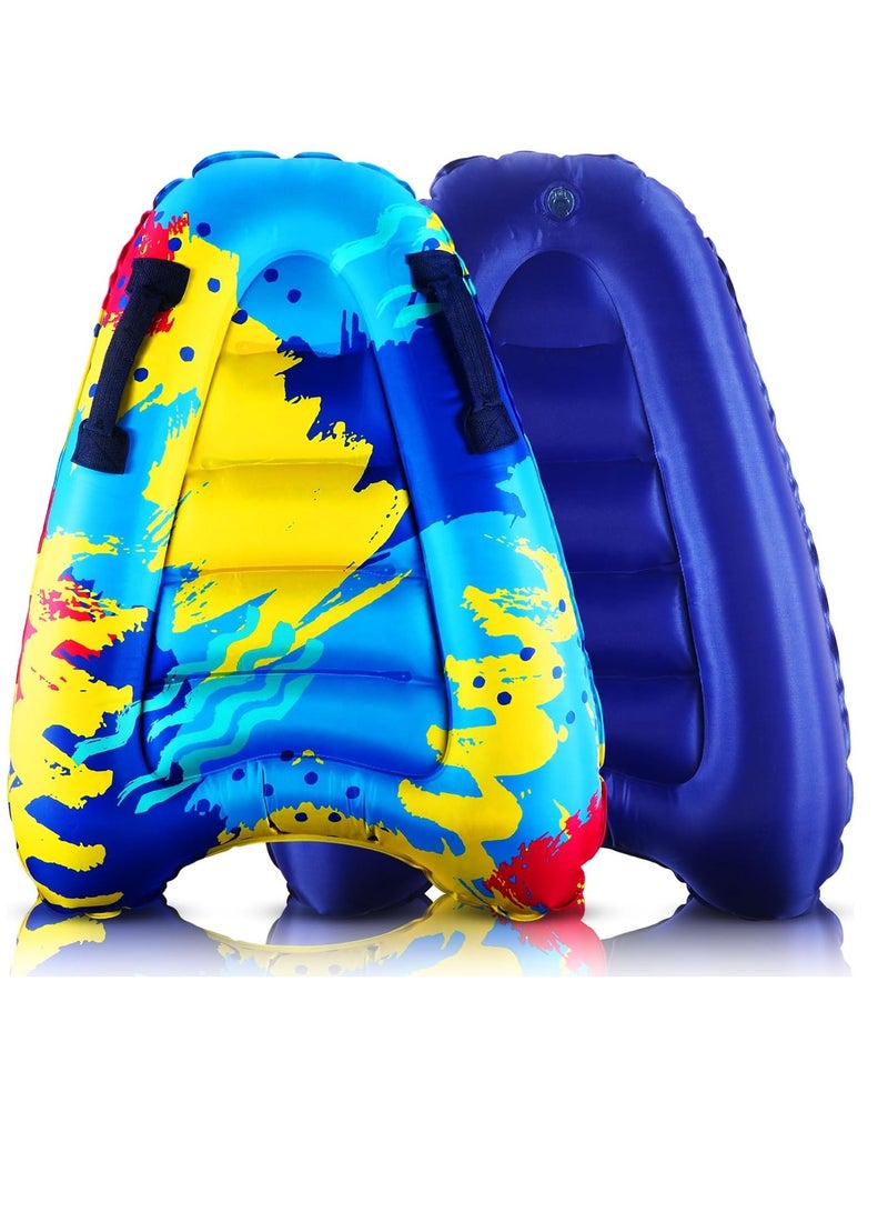 SOLARAE Inflatable Boogy Boards for Beach Travel Toys Cavas Slip Slide Water Park Body Surfing Board with Handles Summer Fun Water Pool Game Toys - Image 1