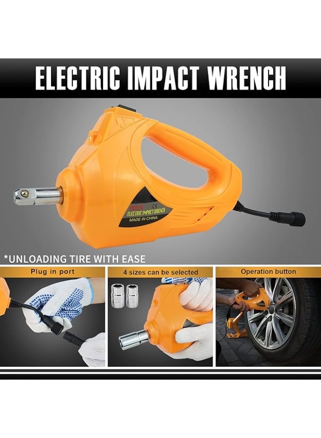 3-in-1 Electric Car Jack Kit - 3 Ton 12V Automatic Scissor Jack with Impact Wrench & Tire Inflator for Car, SUV, and Sedan - Image 3