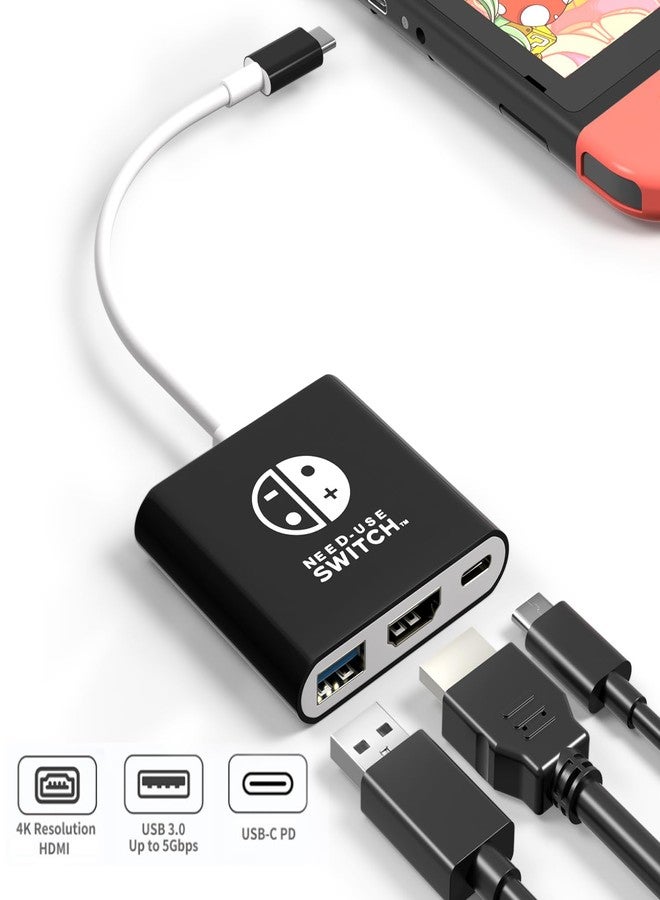 BIYTC Switch Dock Compatible with Nintendo Switch Docking Station Portable Switch TV Adapter Support 4K/30HZ TV Dock Compatible Station for Nintendo Switch/OLED - Image 2