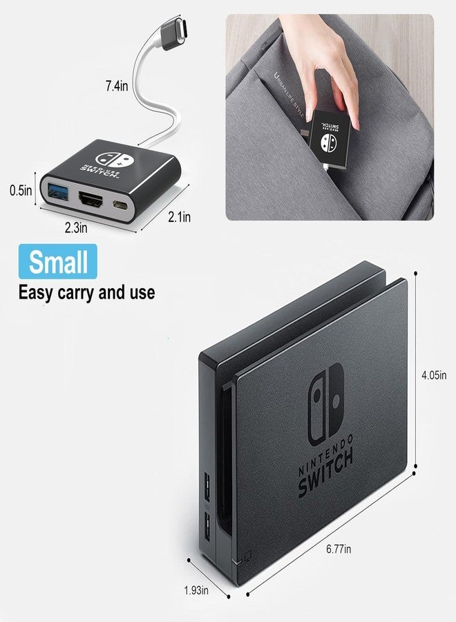 BIYTC Switch Dock Compatible with Nintendo Switch Docking Station Portable Switch TV Adapter Support 4K/30HZ TV Dock Compatible Station for Nintendo Switch/OLED - Image 3