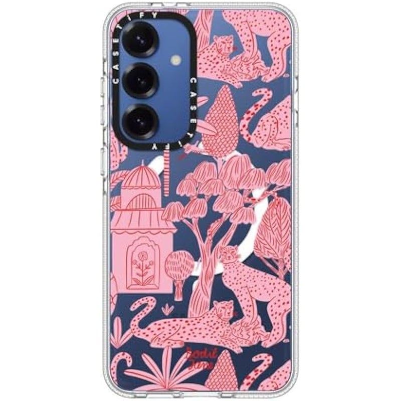 CASETIFY Magnetic Clear Galaxy S25+ Case 【Compatible with Magsafe】 - Cheetah Paradise Pink - Image 4