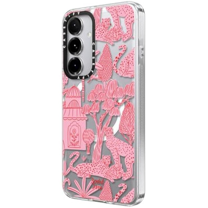 CASETIFY Magnetic Clear Galaxy S25+ Case 【Compatible with Magsafe】 - Cheetah Paradise Pink - Image 5