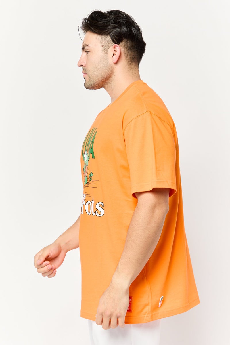 Puma x Carrots Men Sportswear Fit Short Sleeve Outdoor T-Shirt, Orange - Image 3
