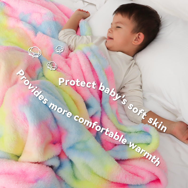 MUGD Soft Blankets Fleece Soft Fuzzy Throw Blanket Kids Warm Throw Blanket for Bed - Image 4