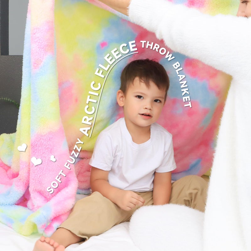 MUGD Soft Blankets Fleece Soft Fuzzy Throw Blanket Kids Warm Throw Blanket for Bed - Image 2