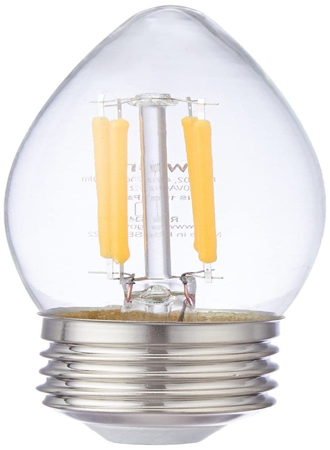 ويبرو مصباح ويبرو جارنيت 4 واط بقاعدة E27 | أبيض دافئ (2700 كلفن) | عبوة من قطعتين | عدسات شفافة لتأثير متلألئ | مصباح LED خيطي للمنزل، المكتب، الثريا، غطاء المصباح الزخرفي - Image 2