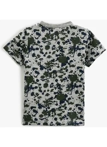 KOTON Short Sleeve T-Shirt Crew Neck Printed