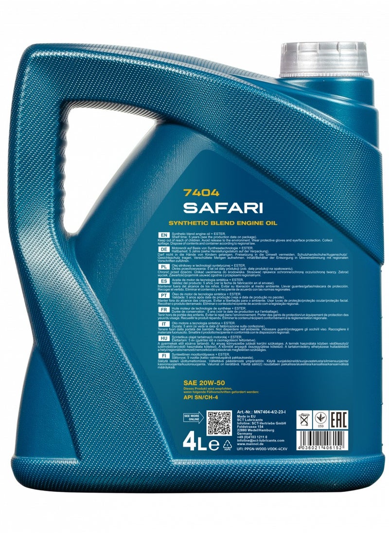 MANNOL Mannol Safari Motor Oil 4Liter 20W-50  - Image 2