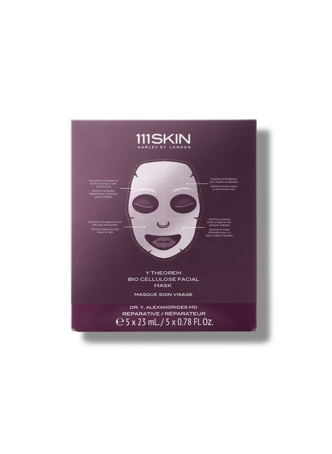 111SKIN 111SKIN Y Theorem Bio Cellulose Facial Mask | Repair, Rest & Rejuvenate Skin | Set of 5 (0.78 oz each)  - Image 2