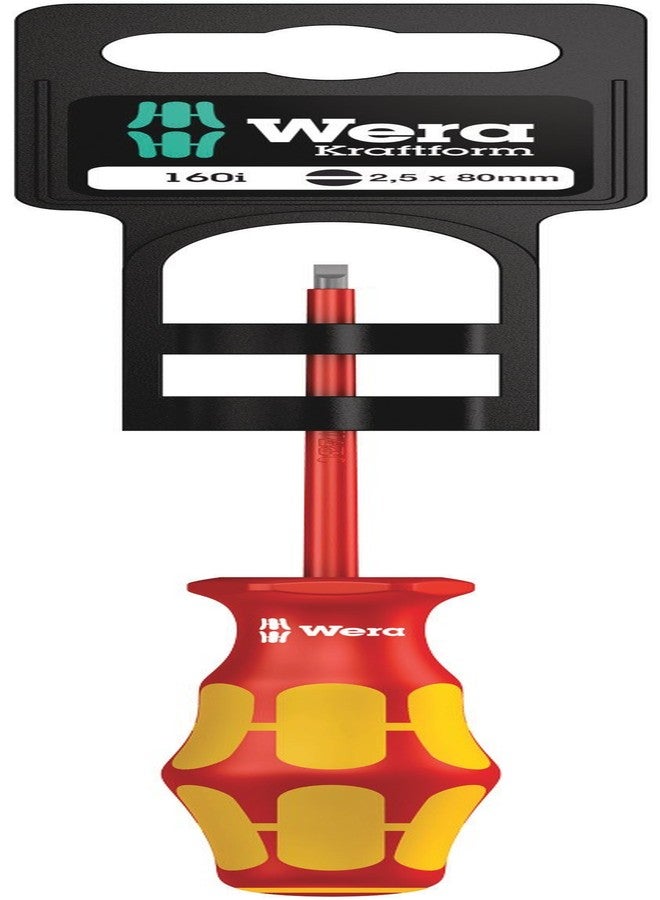 Wera 05100000001 160I 0.4 X 2.5 X 80 Mm Hang-Tag Vde-Insulated Screwdriver - Image 1