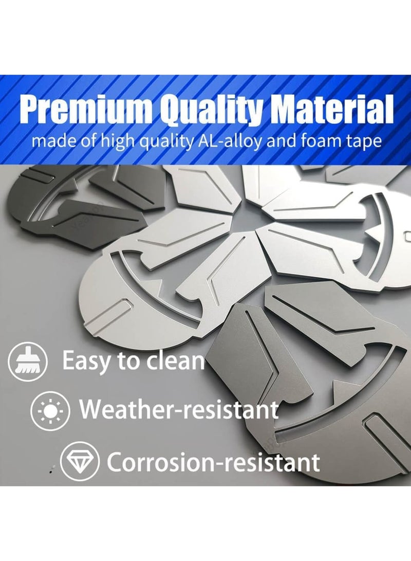 SOLARAE ملصق شعار معدني ثلاثي الأبعاد لسيارة تسلا موديل 3 وموديل Y، شعار صندوق أمامي، ملصق شعار T لسيارة تسلا، مع سلسلة تسلا موديل 3/S/X/Y (فضي) - Image 5