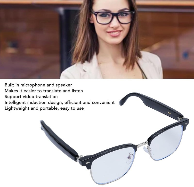 AI Smart Glasses with Real Time Video Translation - Built in Mic & Speaker, Anti Blue Light Language Translator Glasses for Travel & Daily Use - Image 2