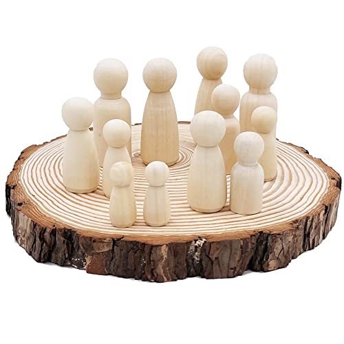 William Craft Natural Round Discs Rustic Wood Slices 5 Pcs 7-8 inch Unfinished Wood kit Circles Crafts Tree Slices with Bark Log Discs for DIY Arts and Wedding Christmas Ornaments - Image 3