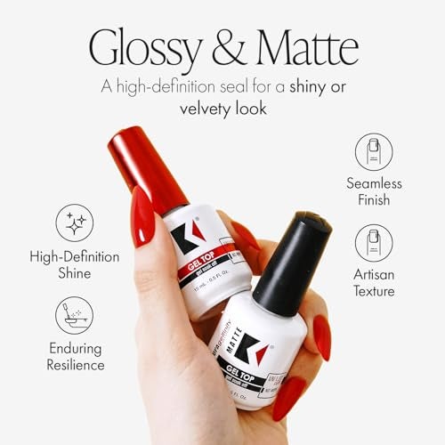 KUPA Gelfinity Soak Off Gel Base Coat Glossy Top Coat NoWipe 05 Fl Oz Pack of 2 - Image 5