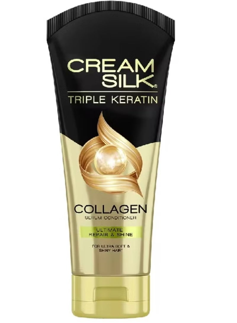 Cream Silk Triple Keratin Rescue Ultimate Straight Conditioner, 170Ml