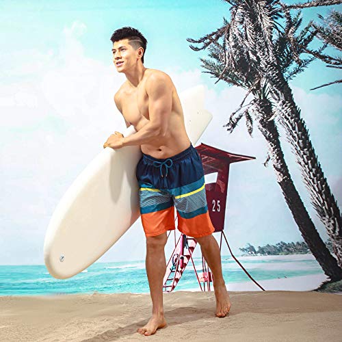 KAILUA SURF كايلاوا سيرف شورتات السباحة للرجال الكبيرة والطويلة، 9" بدلة سباحة مصممة للرجال - Image 3
