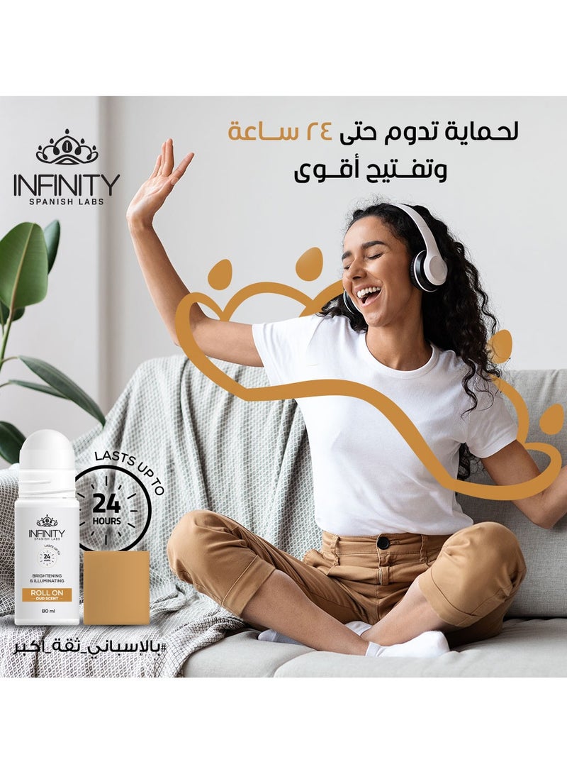 إينفينيتي إنفينيتي رول أون لتفتيح البشرة برائحة العود 80 مل - Image 2