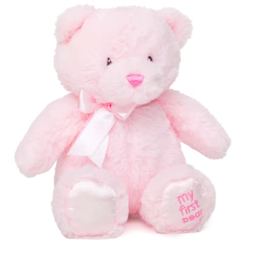 Jolitee My First Bear Stuffed Animal Pink Teddy Bear for Baby for Newborn 10 - Image 1