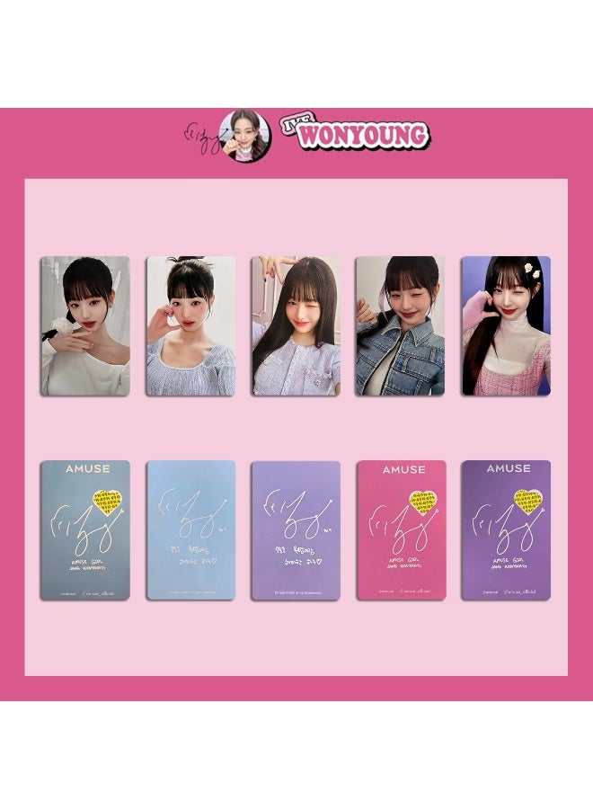 NIBEMINENT 5 قطع بطاقات لومي كيبوب IVE - جانغ وونيونغ لهواة الجمع هدايا للمعجبين - Image 1