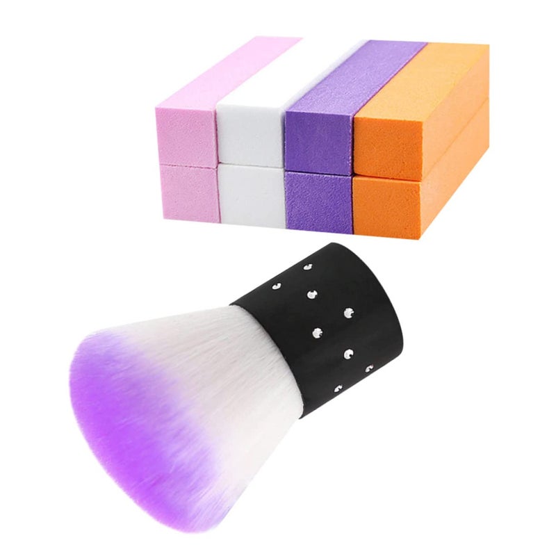 مجموعة أدوات أظافر احترافية 3 مجموعات فرشاة إسفنج تنظيف أرجوانية عالية المرونة 6.3 × 2.7 سم - Image 3