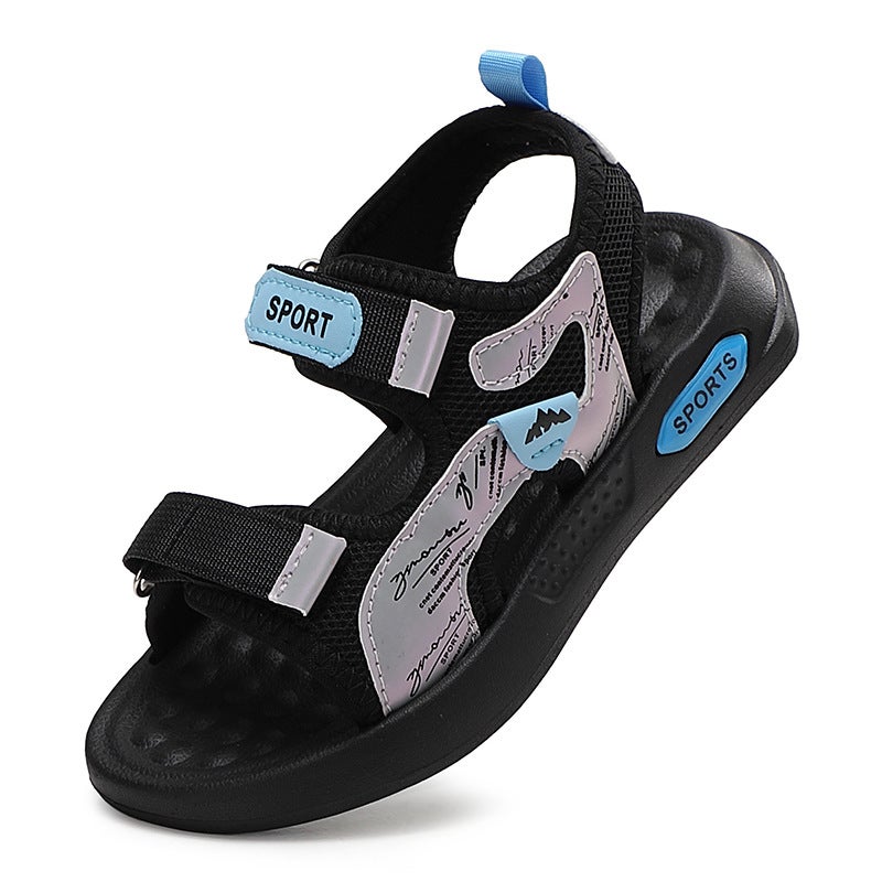 Children'S Sandals Men'S Summer Children'S Anti-Slip 25 New Sports Soft Sole Beach Shoes Little Boys Casual Lightweight Wear-Resistant - Image 1